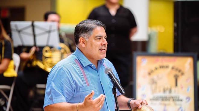 District 8 Councilman Manny Pelaez speaks at a public event.