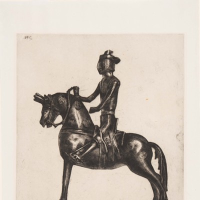 Sir David Young Cameron, Aquamanile, 1913, 15 3/16 x 10 13/16 in., etching and drypoint, Blanton Museum of Art, The University of Texas at Austin, Gift of Mr. and Mrs. Isidore Simkowitz in memory of Amy Cecelia Simkowitz-Rogers, 1997