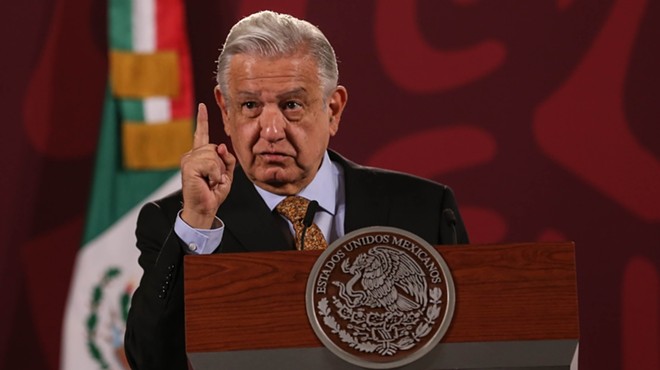 Mexican President Andres Manuel López Obrador speaks during an event.