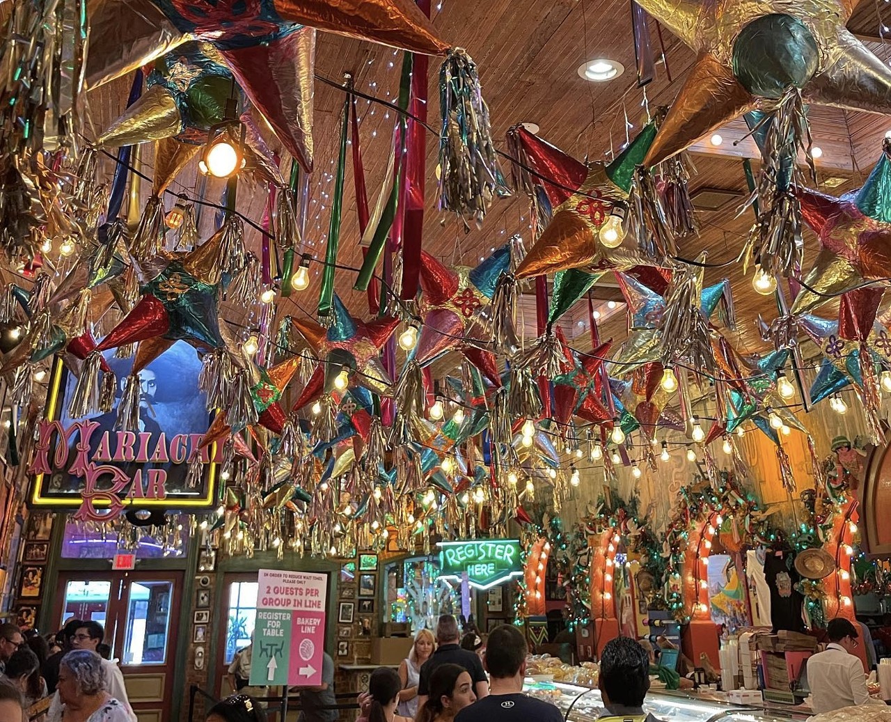 Mi Tierra
218 Produce Row, (210) 225-1262,mitierracafe.com
Many a selfie has been taken in front of Mi Tierra’s glittering estrellas and larger-than-life murals, creating nearly a rite of passage for locals and visitors alike. While you’re at it, wander out front and snap one with about a million papel picado fluttering in the background.
Photo via Instagram / cp2_unique_designs