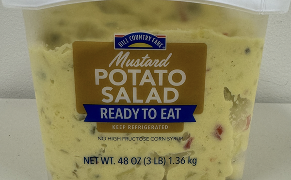The recall applies to 48-ounce packages of Hill Country Fare potato salad.