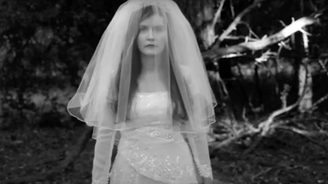 Hyperbubble singer Jessica walks through the woods in the duo's eerie new video.