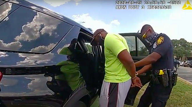 Body cam footage shows officers detaining jogger Mathias Ometu in August 2020.