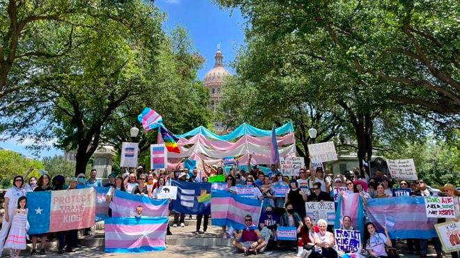Advocates rally at the Texas Capitol last year in support of transgender youths and their families.