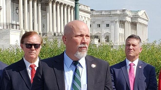 Tirade-prone U.S. Rep. Chip Roy (center) had to be told to pipe down.