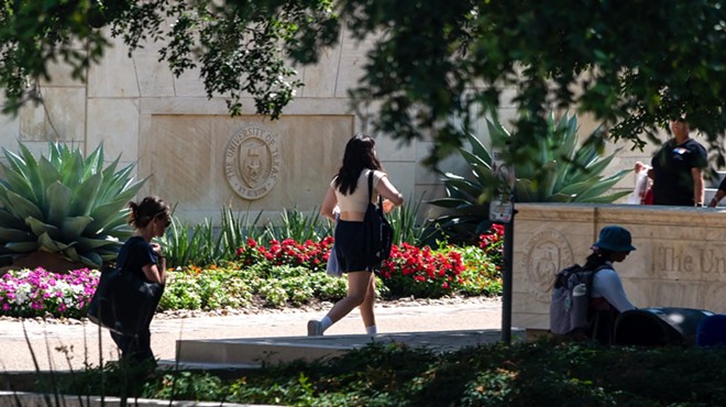 Students walk through the University of Texas campus. The U.S. Supreme Court ruled Thursday that colleges can no longer consider race in admissions.