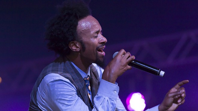 Fantastic Negrito performs at the Byron Bay Bluesfest in Australia.