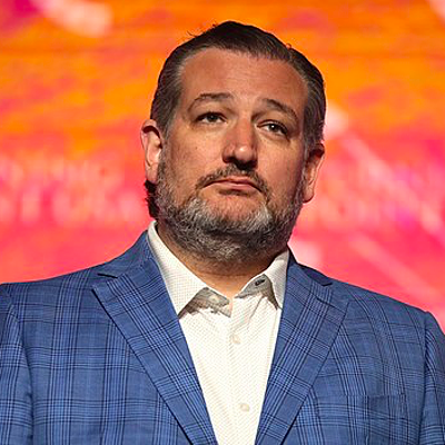 U.S. Sen. Ted Cruz puts on his happy face during an appearance at a conservative conference.