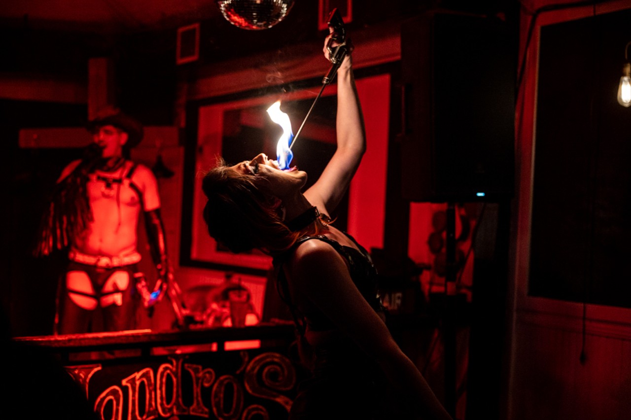 NSFW moments from San Antonio's Third Annual Red Room Rodeo fetish and fire show