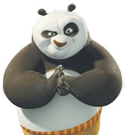 Po the panda is going to beat you up in front of your kids.