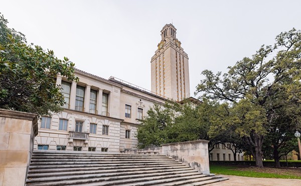 A view of the University of Texas Tower in Austin.