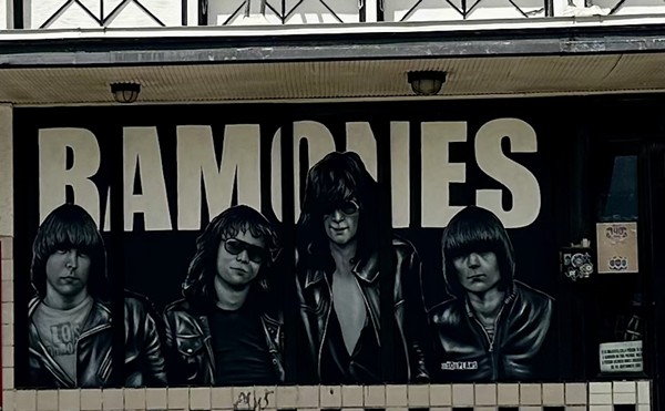 This new Ramones mural replaces a broken window along a popular stretch of the St. Mary's Strip.