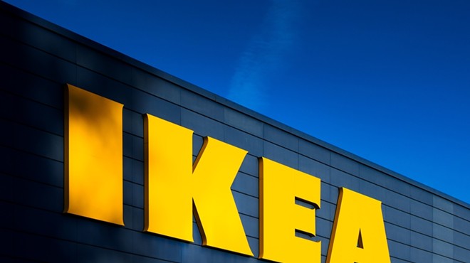 IKEA's iconic blue-and-yellow signage is visible from Interstate 35 in San Antonio.
