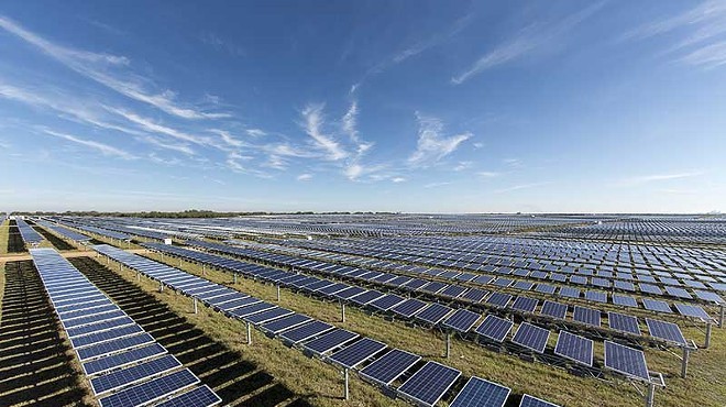 An OCI Solar array in the San Antonio area collects the sun's energy.