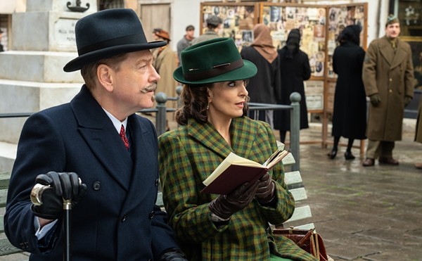 Kenneth Branagh’s Poirot is joined by Liz Lemon — sorry, Tina Fey — as mystery writer Ariadne Oliver.