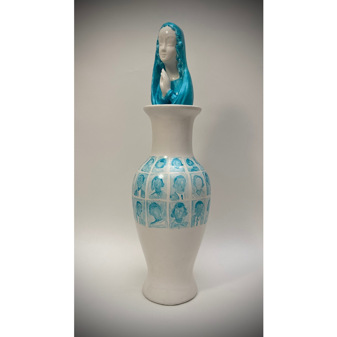 “LOST IN TEXAS (April 16, 2020),” acrylic on ceramic, 13.5” x 4”, $600