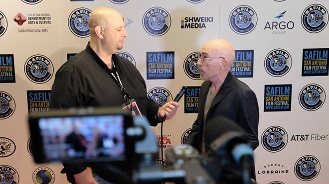Jackie Earle Haley, known for his portrayal of Rorschach in The Watchmen, is interviewed on the red carpet at a prior year's San Antonio Film Festival.