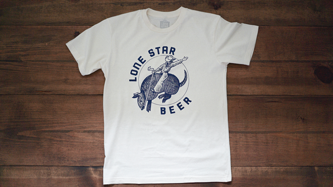 Matt Tumlinson’s armadillo adorns this limited-edition Lone Star T-shirt.