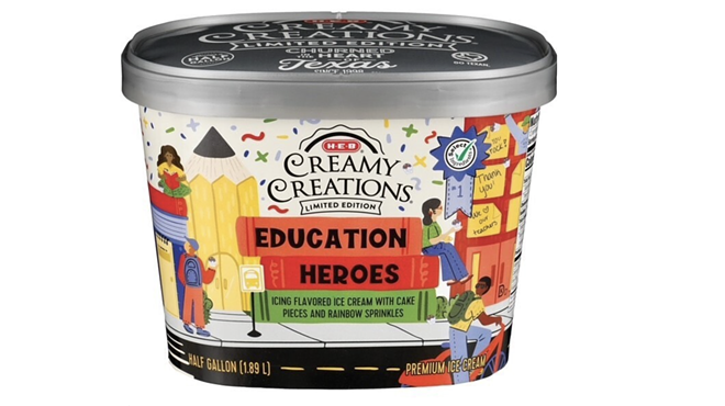 H-E-B's newest Creamy Creations flavor, Education Heroes.