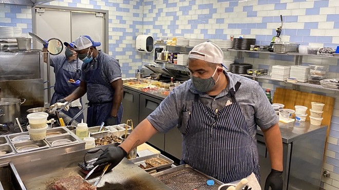 Kitchen staff work at an independently owned San Antonio restaurant. City council on Thursday approved nearly $31 million in pandemic relief for local small businesses.