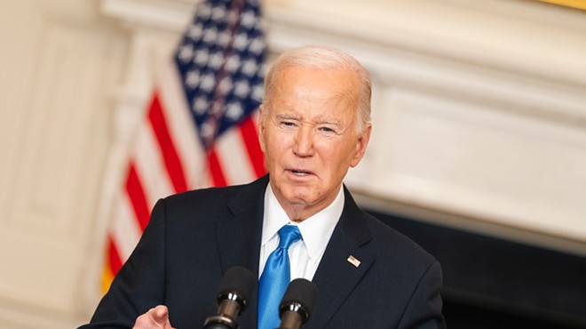 President Joe Biden addresses the nation earlier this year about the Senate passing a supplemental bill for national security.
