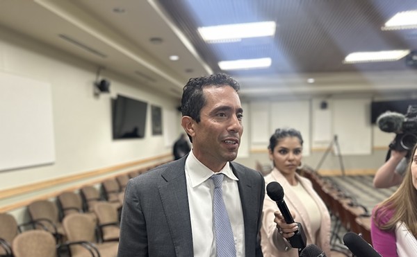 District 10 Councilman Marc Whyte, who led the charge against the Vista Park Apartment complex project, speaks to reporters last month.