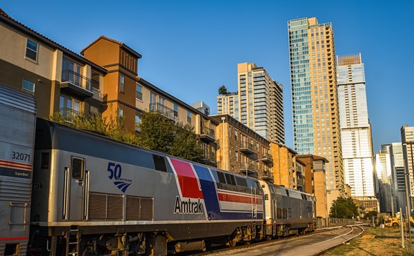 Amtrak's Texas Eagle pulls into Austin last year.
