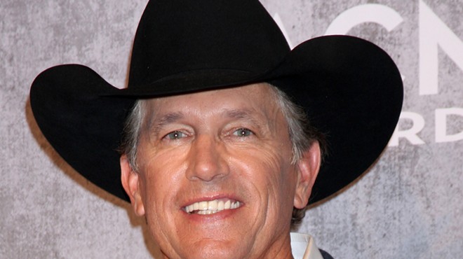 Country music superstar George Strait appears at an award show in Las Vegas.