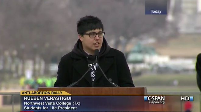 Ruben Verastigui speaks at the 2013 March for Life rally in Washington D.C.