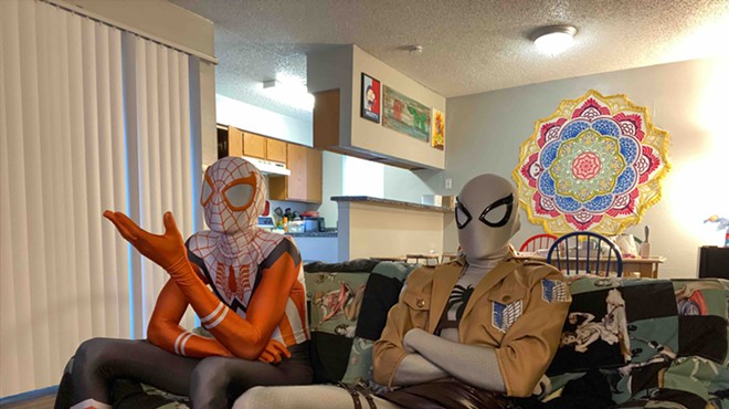 Aaron Sommers' currently has over 35 Spider-Man suits.