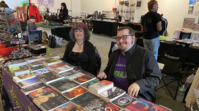 Horror author Max Booth III (right) runs the small press Ghoulish Books with fellow scribe Lori Michelle.