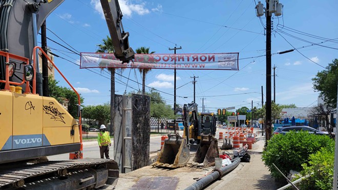 Construction crews work on North St. Mary's Street. The project, which initially began in Jan. 2020, has caused outrage among business owners.