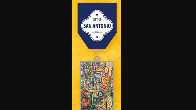 Every year the City of San Antonio's official Fiesta medal features a public work installation by a local artist.