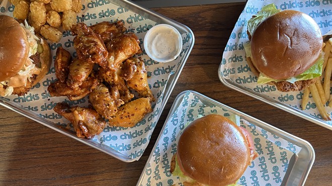 The new concept, Side Chicks, offers chicken sandwiches, wings alongside its plant-based fare.