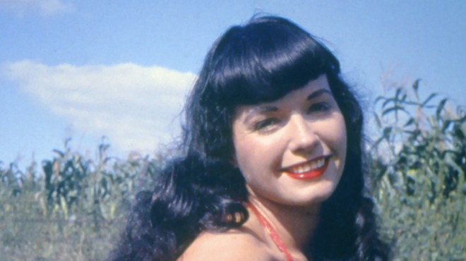 Bettie Page gained notoriety in the 1950s for her pin-up photos.