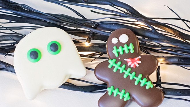 Bakery Lorraine's Halloween-themed Ghost Moonpie and Gingerbread Voodoo Doll.