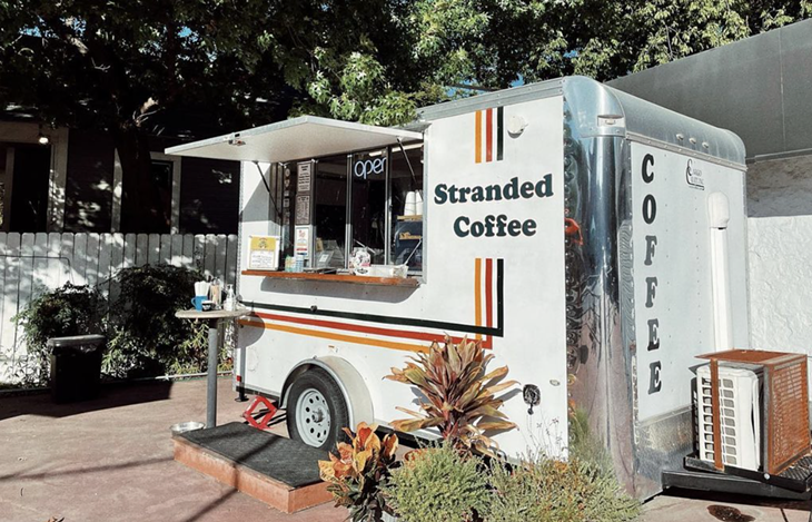 Stranded Coffee1203 S. Alamo St., strandedcoffee.comIn an ode to the emo kids who now have caffeine addictions, Stranded Coffee, whose logo is an homage to Warped Tour, serves drinks out of its coffee truck in Southtown. Its menu features espresso drinks using beans roasted by Proud Hound Coffee in Cincinnati, Ohio.Photo via Instagram / strandedcoffeeclub