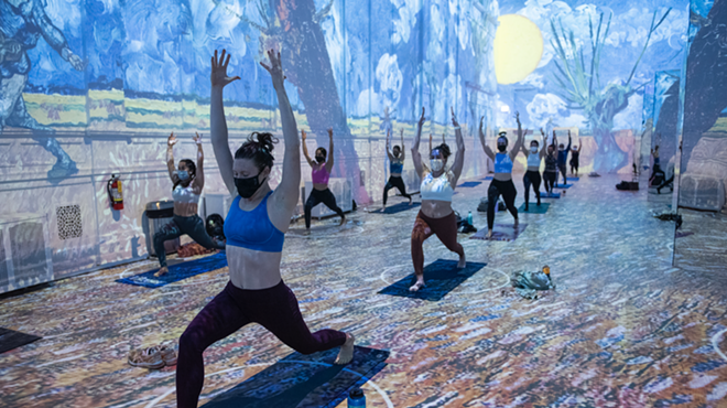 Starting Aug. 20, Immersive Van Gogh will offer flow yoga against the timeless backdrop of The Starry Night.