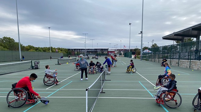 Morgan's Wonderland Sports has accessible tennis and pickleball courts.