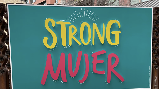 The Pearl's new “Strong Mujer” installation is located near the CIA's outdoor kitchen.