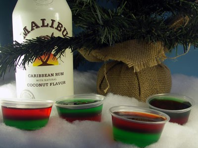 Shot of the Week: Green and Red Holiday Jell-O Shots