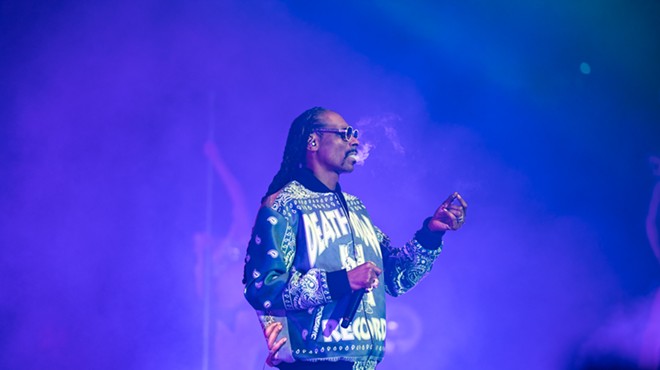 Snoop partakes during a San Antonio concert appearance.