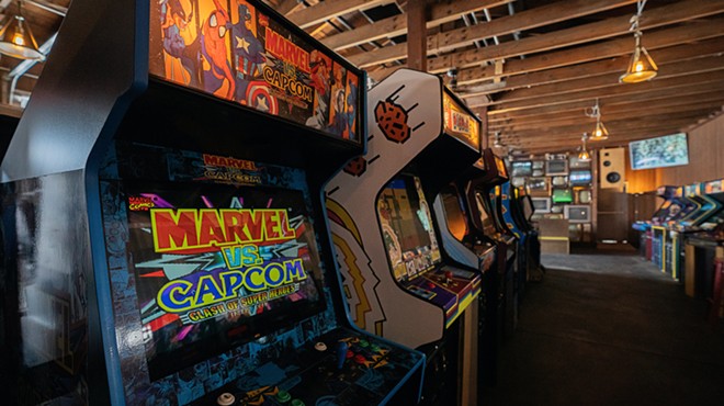 San Antonio's forthcoming Be Kind & Rewind will offer arcade cabinets such as Pac-Man and pinball machines.