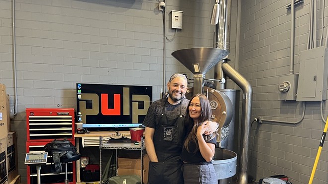 Pulp Coffee Roasters owners James and Liza Mireles are so passionate about the bean they got married on National Coffee Day.
