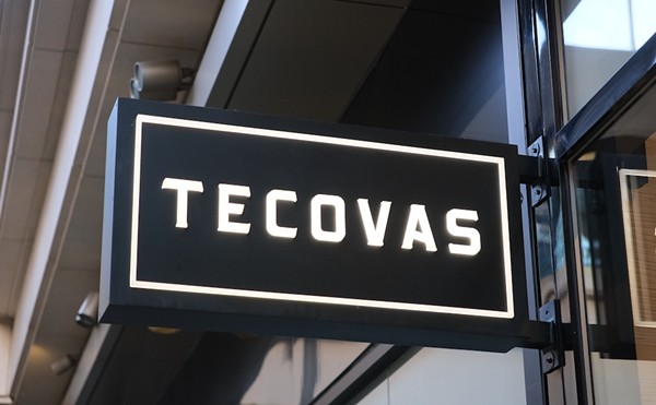 A sign hangs outside a Tecovas store in Salt Lake City, Utah.