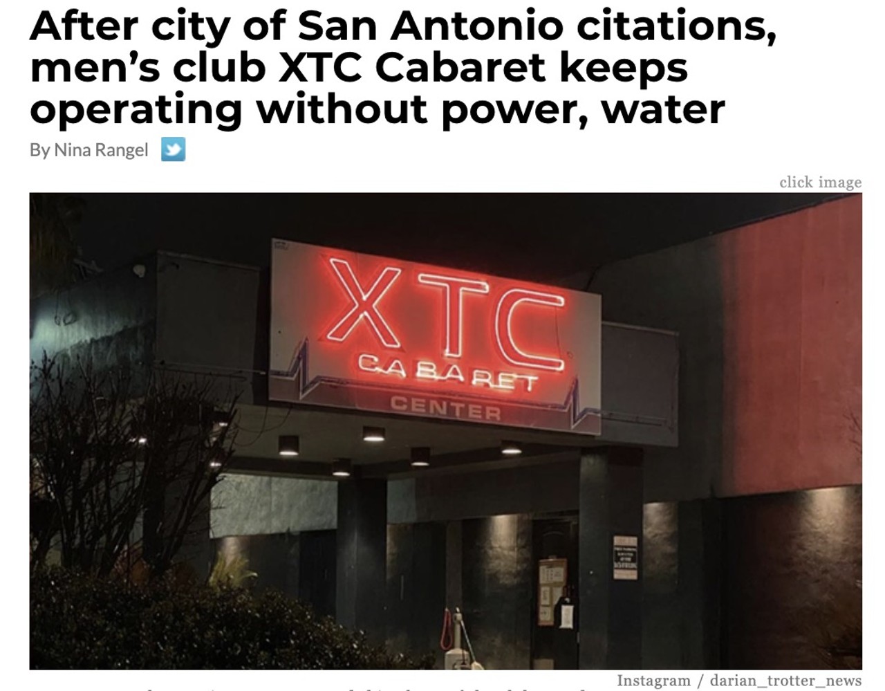 After city of San Antonio citations, men’s club XTC Cabaret keeps operating without power, water