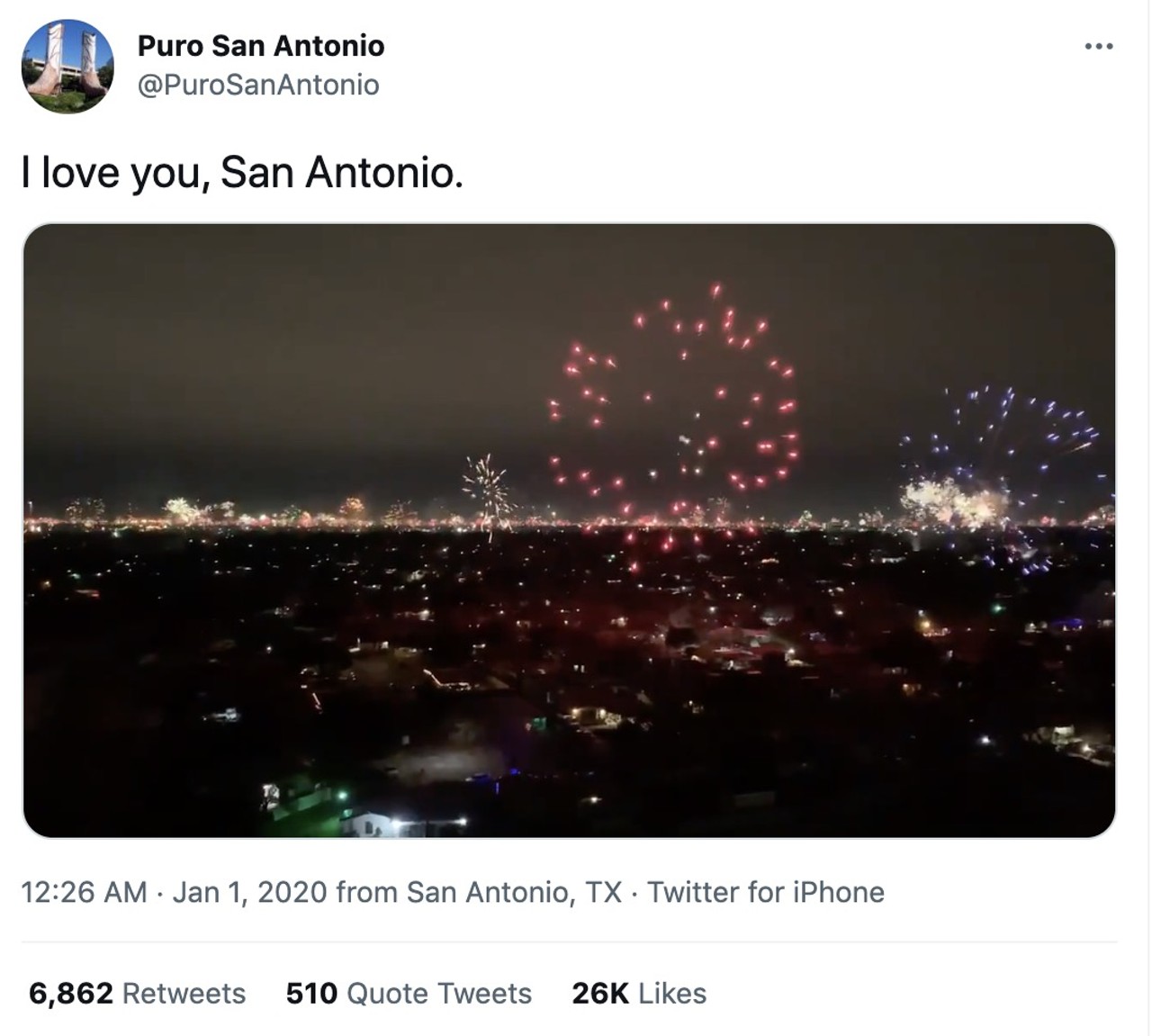 You long ago stopped wondering, "Were those fireworks or gunshots?" Photo via Twitter / PuroSanAntonio