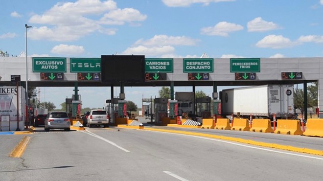 The Tesla exclusive border crossing connects Laredo to the Mexican town of Colombia, Mexico.
