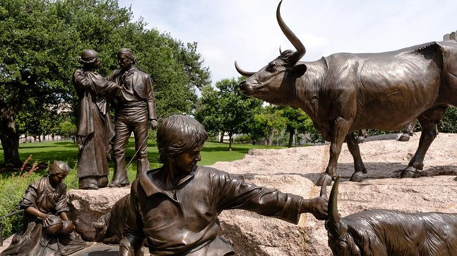 The Tejano Monument, commemorating the contributions that Tejanos made to Texas history and culture, sits on the southern lawn of the Texas Capitol.