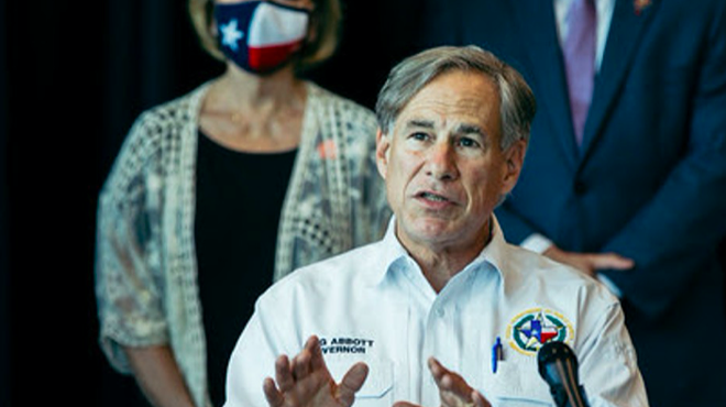 Texas Gov. Greg Abbott speaks during a press event.